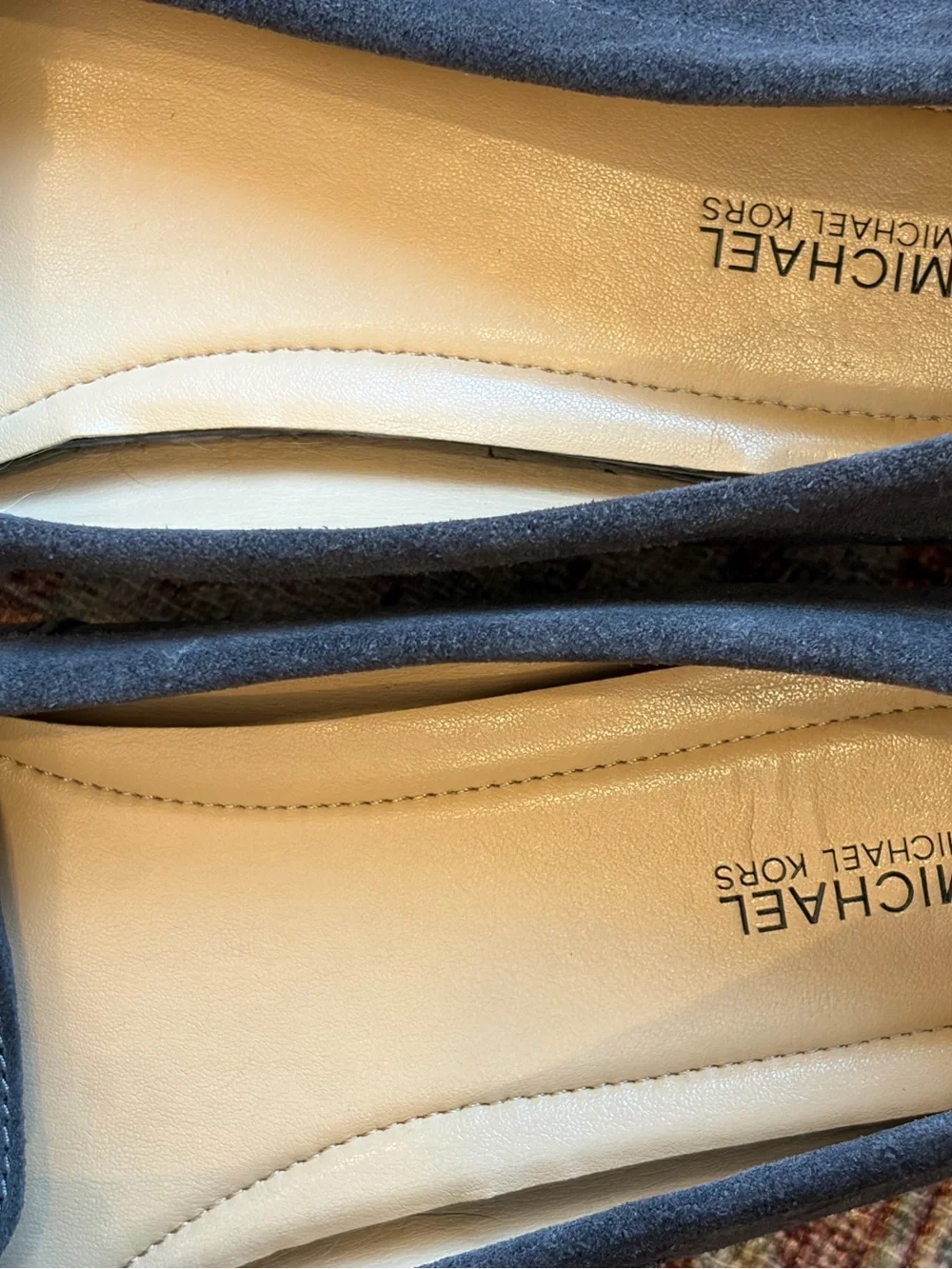 Michael Michael Kors Blue/Black Suede Driving Moccasins